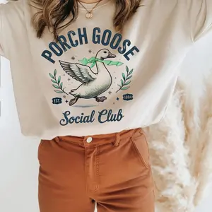 Porch Goose Social Club- Crewneck Sweatshirt - Silly Goose - Printed cozy sweatshirt, Perfect Fit for Everyone, Porch Goose