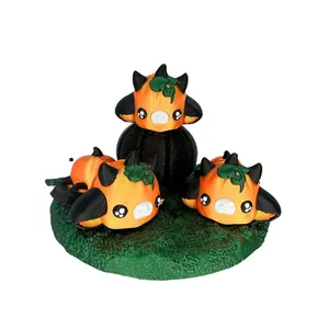 Pumpkin Cow - 3d printed -  Cow Figurine