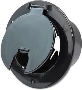 5 Inch Electric Cable Hatch for 30 and 50 Amp Cords,  Power Cord Cable Hatch Cover Easy Install, UV-Stabilized Round RParts Compatible with Coleman Jayco Pop-Up Camper Cargo Travel.