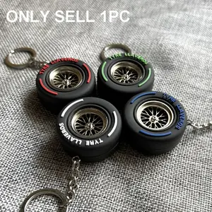 Car Wheel Design Keychain, Car Tire Design Keychain, Fashionable Keychain for Car, Bag, Key Decoration, Car Interior Accessories for Men & Women
