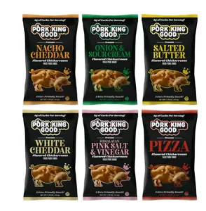 Pork King Good Pork Rinds Variety 6 Pack (Chicharrones) Keto Snacks
