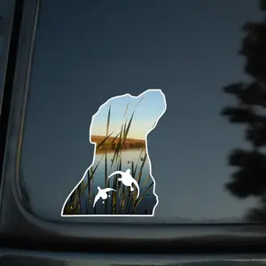 Dog Shape & Duck Pattern Car Sticker, Car Exterior Decorative Sticker, Universal Car Decals for Car, Laptop, Refrigerator, Luggage, Plastic Surface, Sticker For Cars