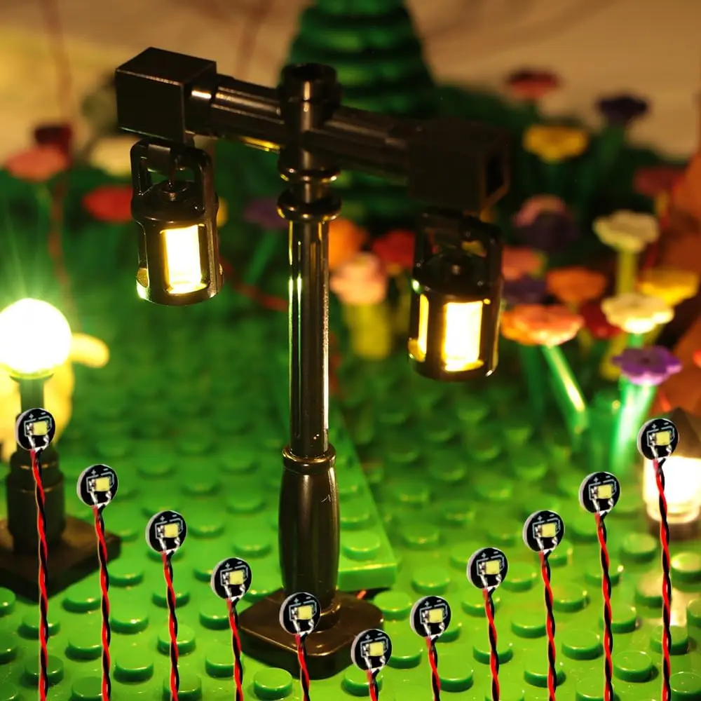 14 LED Compatible with Lego Building Block Lighting Kits, Night Light Building Block Lights, Model Lighting, Decorative Lighting (Warm White Light)