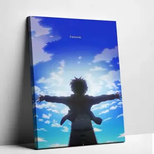 Eren Yeager Freedom Quote Poster - Attack on Titan Anime Wall Art, Artwork, Motivational Manga Print, Aesthetic Decor for Living  & Bedroom room, Decorative Print
