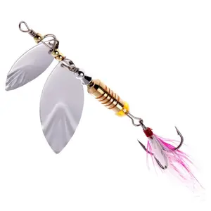 Artificial Fishing Lure, Spoon Lure with Hook, High Reflective Spinner Bait, Outdoor Fishing Accessories for Fishing Enthusiasts, Saltwater Fishing Lures