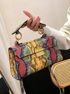 Fashionable Snakeskin Print Handbag, New Fashion Versatile Shoulder Bag, Crossbody Bag for Women, Versatile High-quality Daily Commuting Bag, Daily Commuter Purse, Casual Trendy Purses, Stylish Crossbody Bags