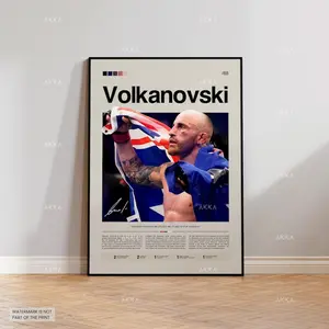 Alexander Volkanovski Poster, Volkanovski Print Wall Art, Framed Volkanovski Decor, UFC Legend, UFC Print Gift, Volkanovski UFC Fan Gift