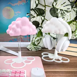 Cloud Headphone Stand - Eco Friendly Plastic Durable Office Desk Organizer for Headsets, Lightweight