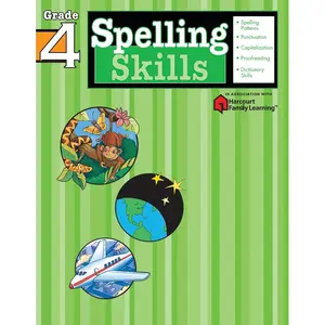 Spelling Skills: Grade 4 (Flash Kids Harcourt Family Learning) by Flash Kids Editors [Paperback Book]