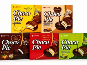 Lotte Choco Pie Variety Pack Korean Marshmallow Chocolate Snack 1 / 2 / 3 Packs