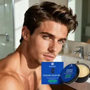 Strong Hold Hair Wax for Men, Water Based Styling Paste, Non Greasy Matte Finish, No Residue Easy to Wash Out, 24 Hour Hold for Textured Hair