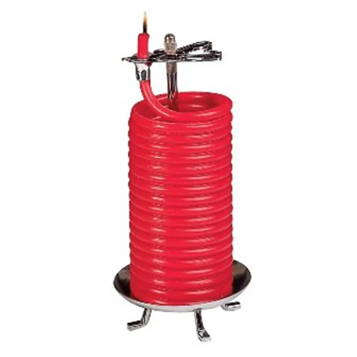 212 MAIN 80-Hour Red Cinnamon Aroma Beeswax Coil Candle - Rustic Home Decor Piece, Self-Extinguishing, Wick-Equipped, Refillable Home Supply