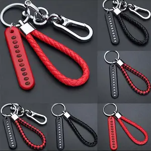 Anti-lost Phone Number Plate stainless steel keychain car sticker motorcycle accessories holder Keychain Lanyard