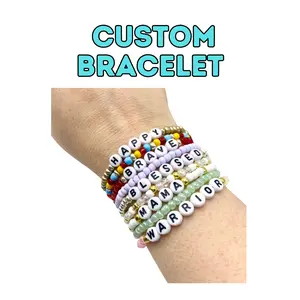 Name Bracelet, Personalized Custom 1 Stretchy beaded bracelet