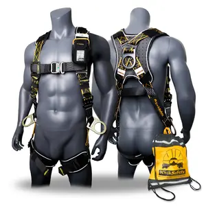 KwikSafety THUNDER DiamondBACK Safety Harness (5 Kwik-Connect Buckles) 3-D Ring Fall Protection ANSI OSHA - Model No.: KS6602DB