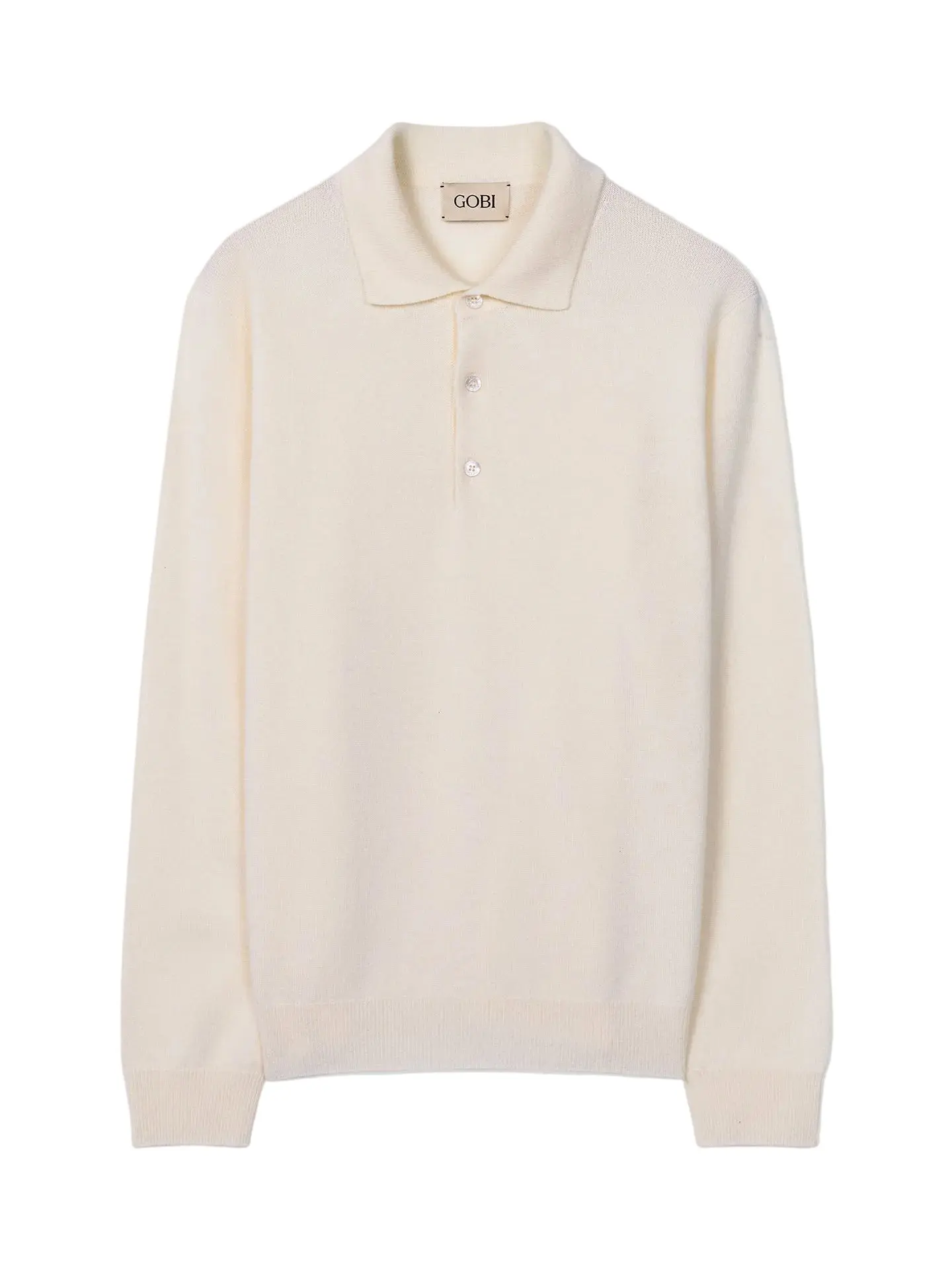Men's Essential Pure Mongolian Cashmere Polo Sweater, Casual Tailored Fit Menswear Clothes