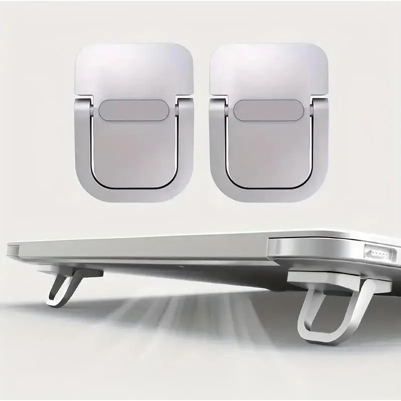 2-Piece Adjustable Ergonomic Ventilated Universal Laptop Stand Set, Portable Notebook Holder, Office Accessories for Home Office Desk Use, Computer Stand For Laptop, Laptop Riser For Desk
