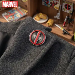 Marvel Deadpool Pin 1PC Official License Collectible Novelty Anime Brooch Backpack Decoration Jacket Lapel Anti-Rust Exquisite Alloy Enamel Gift