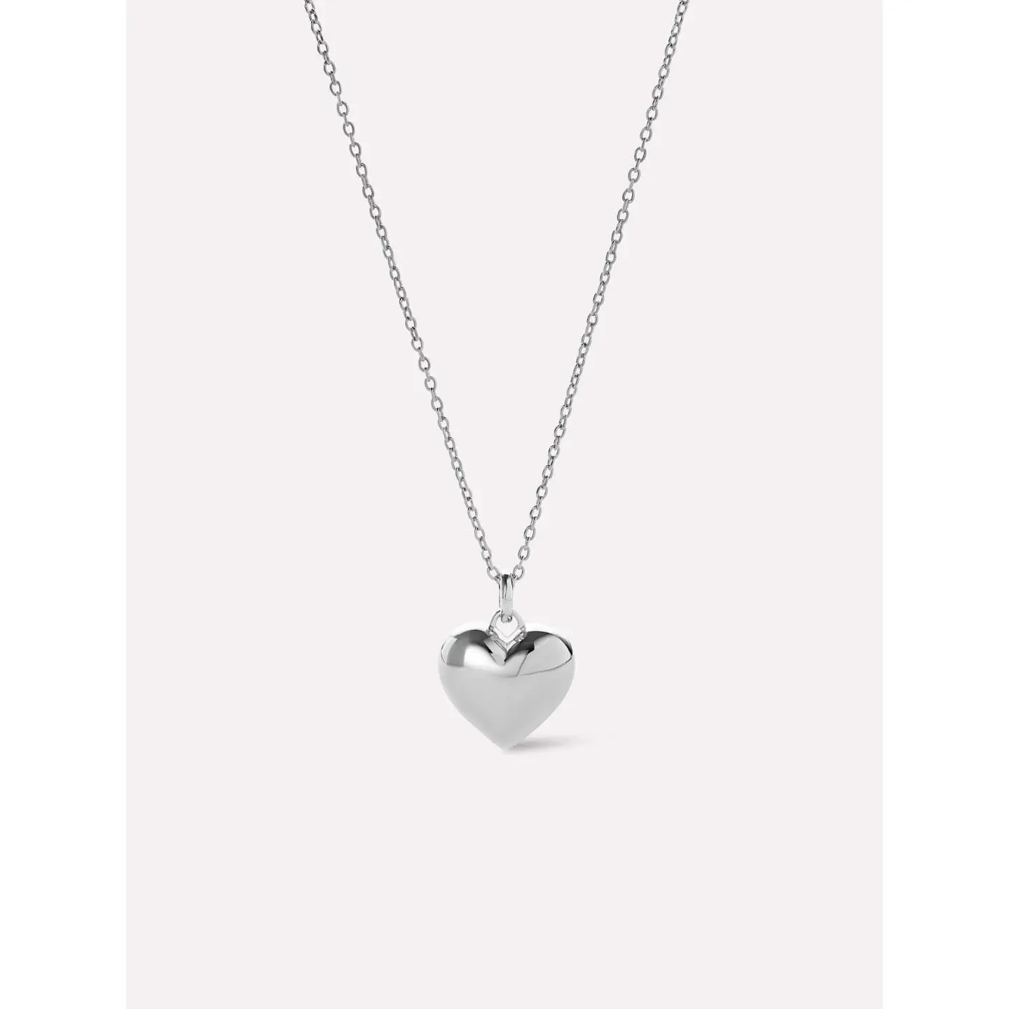 Heart Necklace - Lev Small Silver
