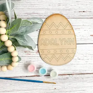 Personalized Easter Egg Paint Kit with Customizable Designs, Includes Paint and Brush