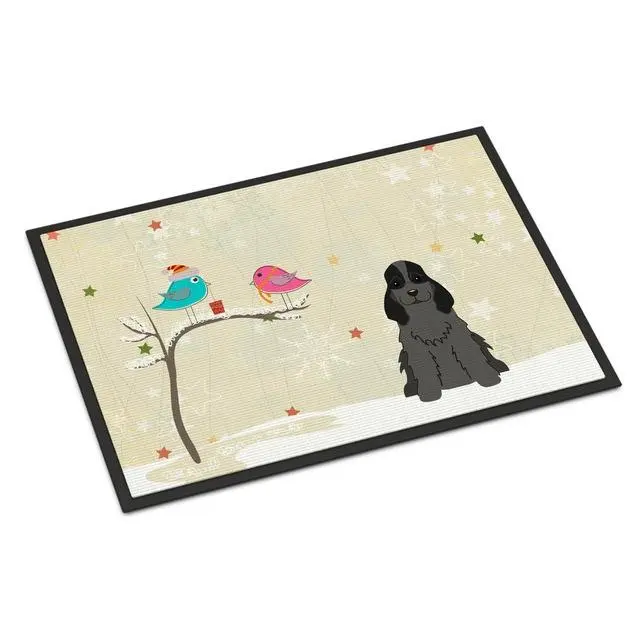 Carolines Treasures BB2564JMAT Christmas Presents Between Friends Cocker Spaniel Black Indoor or Outdoor Mat, 24 x 0.25 x 36 in.