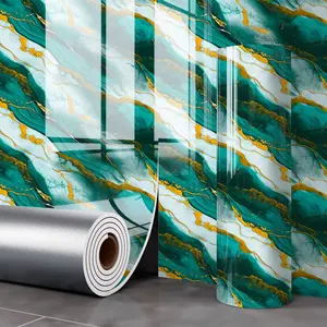 Thick Self-Adhesive Tile Look Wall Stickers, Waterproof Moistureproof Moldproof, DIY Decor for Kitchen Bedroom Living Room Bathroom, Marble Pattern Wallpaper, Marble Backsplash Wallpaper, Marble Wallpaper Roll