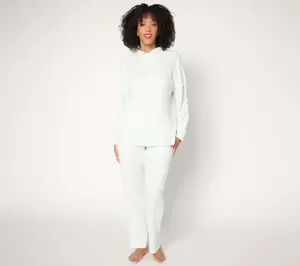 Berkshire Homewear Printed_Chunky Waffle Hooded Lounge Set