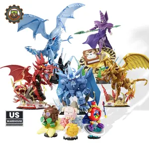 AreaX Yu-Gi-Oh! Ultimate Collector Buildable Model Brick Set - Interlocking Block Figures, Dark Magician, Blue-Eyes, Egyptian Gods, Kuriboh - TCG Anime Fan Gift, Buildable Model Figures