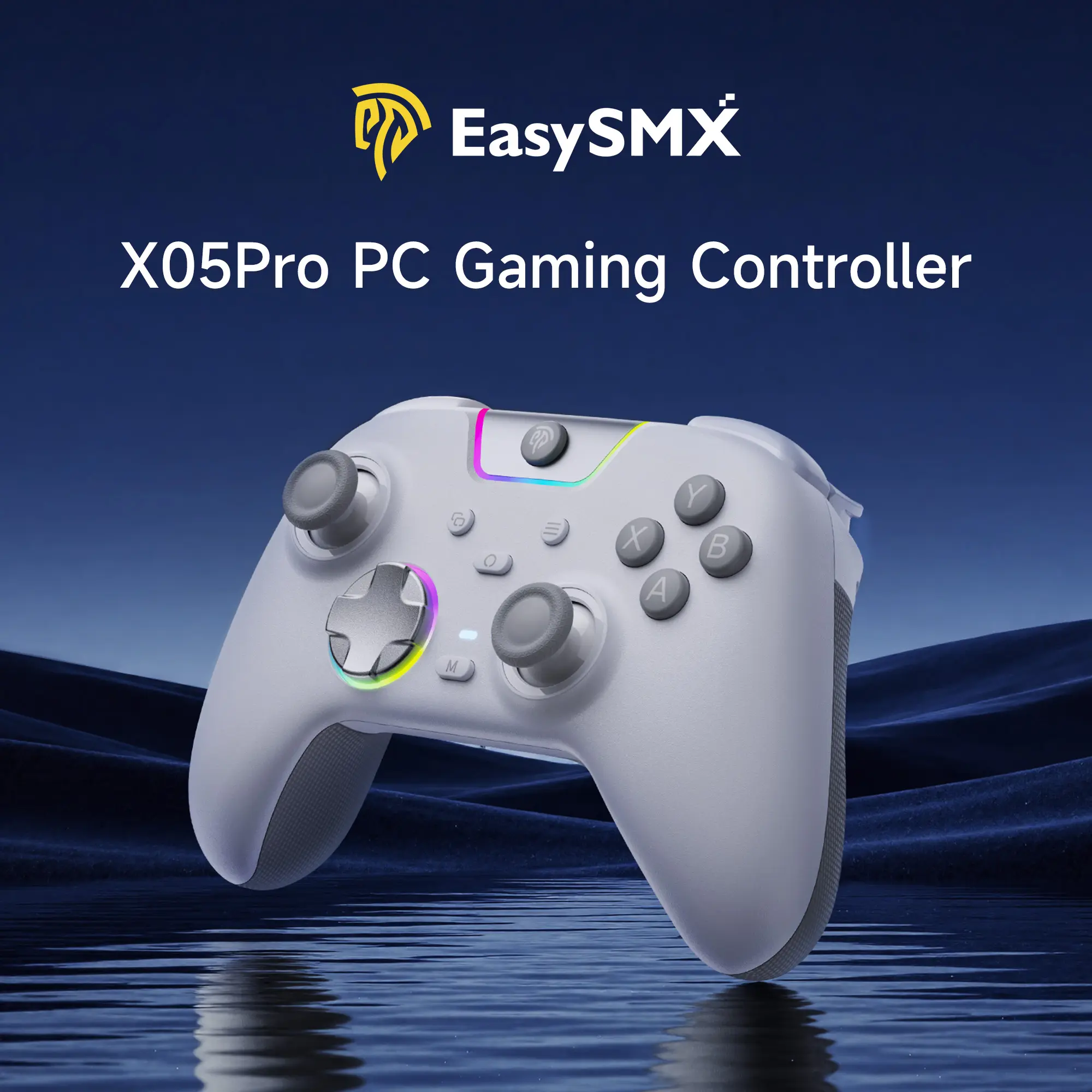 EasySMX X05Pro Quiet Adjustable Bluetooth Wireless & Wired Mobile Controller - Hall Effect Joysticks, Silent Buttons, Trigger Locks, Vibration Triggers, Silicone Grip, Rechargeable for PC/Switch/Android Gaming Console Accessories, Video Game, Pc/Switch/Io
