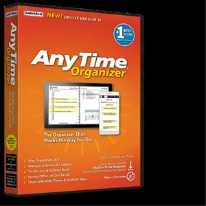 212 MAIN Individual Software AnyTime Organizer Deluxe 16 - Computers & Networking Software with Contacts, Calendars, Expenses, Passwords, Notebooks