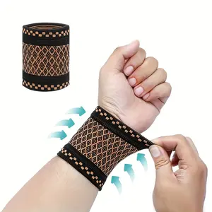 2 Pieces Copper Wrist Compression Protector, Soft Wrist Wrap Band