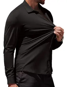 COOFANDY Thin Men's Muscle Fit Dress Shirts Wrinkle-Free Long Sleeve Casual Button Down Shirts