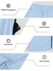 Essential for men in summer! Loose five-inch shorts with side zippers, elastic drawstring waistband for all body types, breathable and versatile—perfect for home, workouts, or commuting