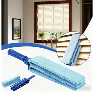 Pro Extra Large Venetian Blind Cleaner - A retractable window blind cleaning tool with soft microfiber sleeves and a long handle, perfect for cleaning window blinds, air conditioner vents, fans, car vents, and other surfaces.