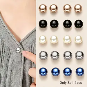 Pearl Finish Plastic Snap Buttons, Seamless Adjustable Design Ball Decorative Fasteners, Durable Easy Installation and Use for Shirts Dresses Jackets Coats, Versatile Use, Elegant Buttons
