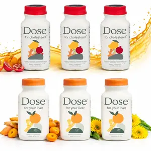 3 Pack Dose for Your Liver + 3 Pack Dose Cholesterol 2oz Liquid Shots, Daily Liver and Heart Wellness Support with Curcumin Dandelion Amla CoQ10 Pomegranate