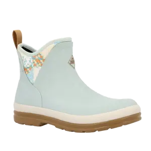Muck Ladies Originals Quilted Floral Blue Ankle Boots MOAW200