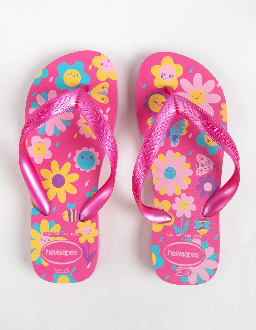HAVAIANAS Flores Girls Flip Flops