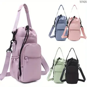 Multi-Purpose Crossbody Water Bottle Holder Sling - Lightweight Handheld Phone Organizer, Adjustable Strap, Compact Durable Drawstring Pouch, Crossbody Bags for Women, Sporty Gym Bags, Travel Accessories for Hiking, Ideal Gift for Outdoor Enthusiasts,summ