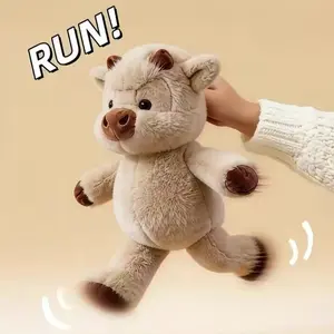 New Run Series Scottish Highland Cow Plush Toy Doll, Small Pig Hoho Stuffed Animal, Soft Cuddly Gift Companion for Kids