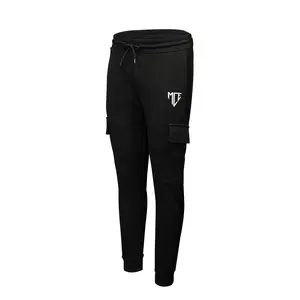 black MCE cargo joggers