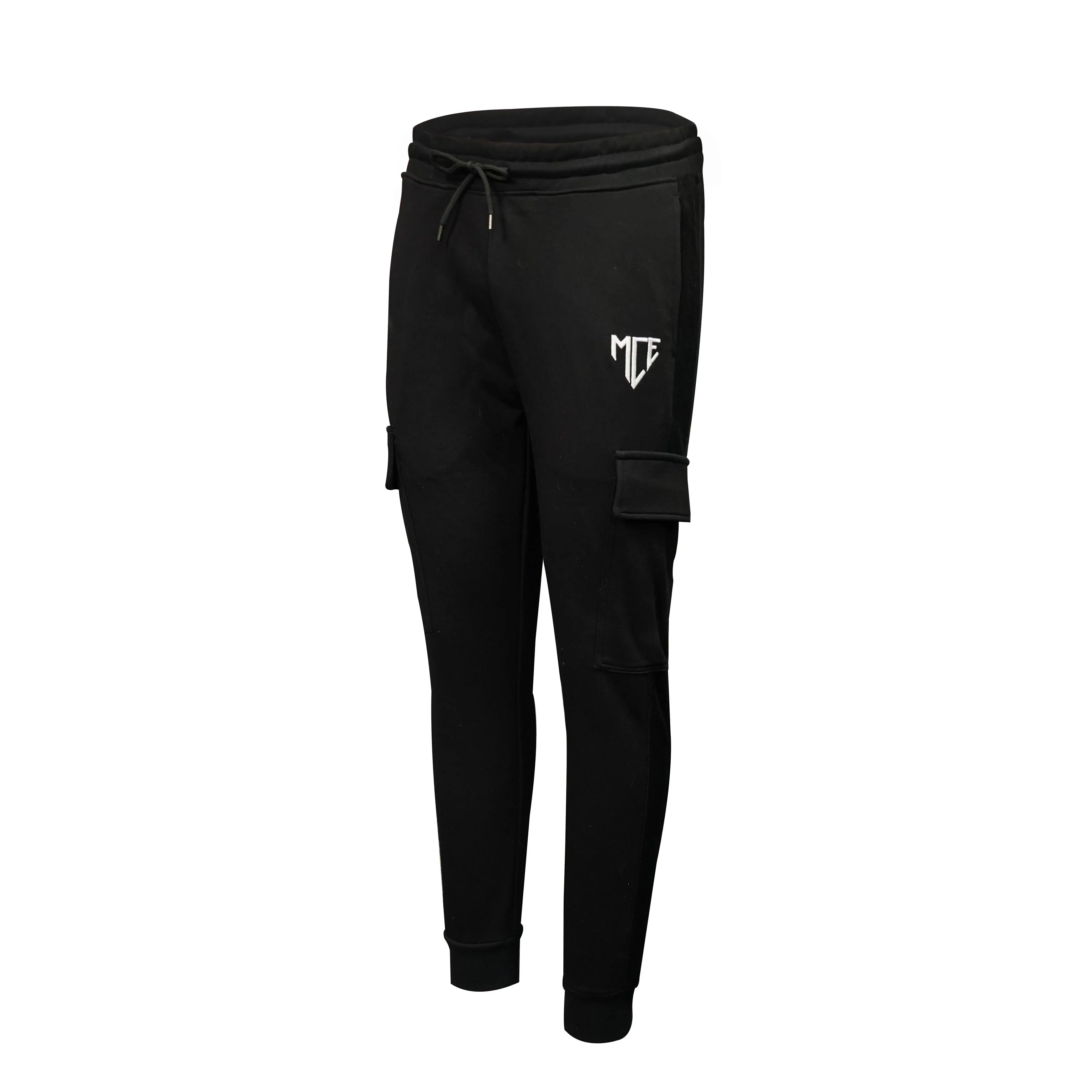 black MCE cargo joggers