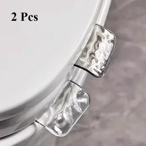 2 Pieces Toilet Lid Opener Set, Durable Toilet Seat Covers & Pad Ring Lifter, Flipper Device for Easy Access, Anti-Fouling Hand Grip Design