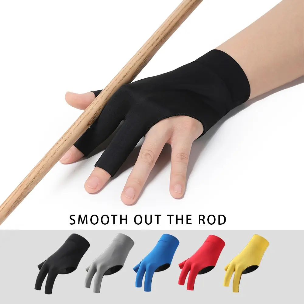 High-End Three-Finger Billiard Glove, Billiards Accessories, Ultra-Durable Microfiber Comfortable Pool Hall Gloves, Single Pair, Cross-Border Finger Exposed Design, Billiard Accessories