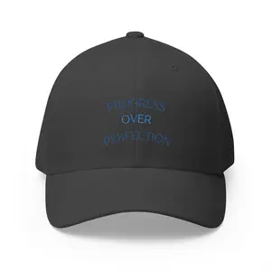 Practice Over Perfection Closed-Back Structured Cap (Embroidery)