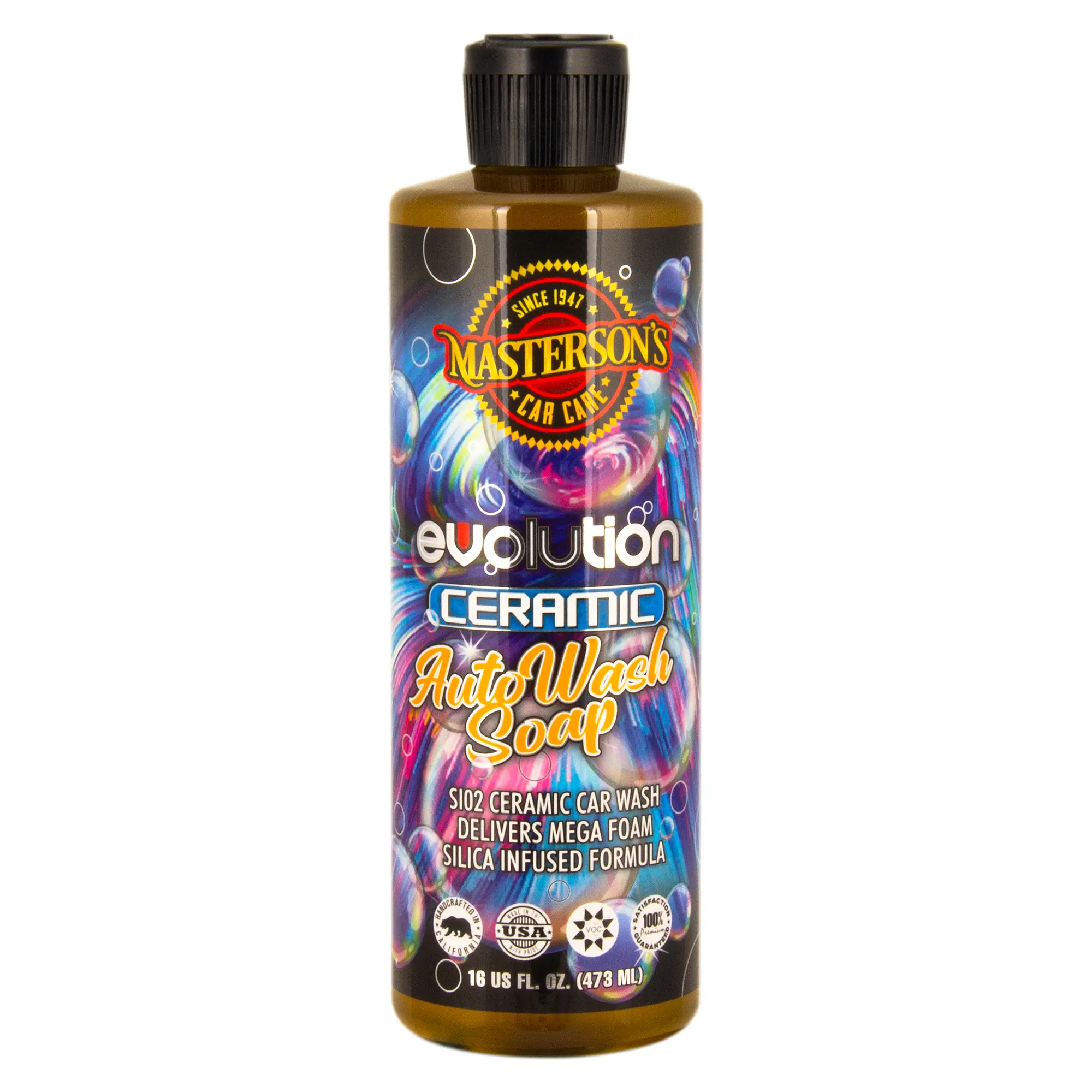 MASTERSON'S CAR CARE -EVOLUTION CERAMIC AUTO WASH SOAP (16 oz) - MCC_135_16 - Si02 Ceramic Powered Soap For Washing Cars, Trucks, Boats, Motorcycles, RVs