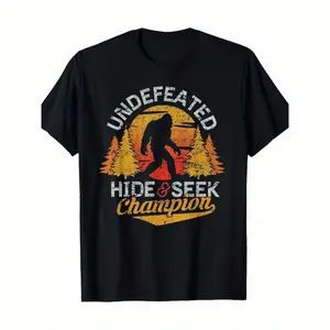 100% Cotton Men'S Peekaboo Sasquatch T-Shirt |   100% Cotton |   Casual Crew Neck |   Breathable And Comfortable |   Vibrant Sunset Design With "Invincible Peek-A-Boo Ivan Cornejo Merch Graphic Tees Shirts Men Men Gifts Golf Gift T-Shirt For Men And Women