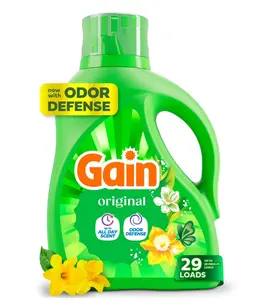 Gain Laundry Detergent Liquid, Now with Odor Defense, Original Scent, 39 fl oz, 29 Loads