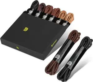 Dress Shoe Laces - 8 Pairs,  Round Colored Waxed Shoelaces of Oxford Chukka for Men and Women 3/32'' Thin