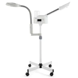 2 in 1 Facial Steamer Upgrade Esthetician Steamer with 5X LED Magnifying Lamp for Beauty Salon Spa Use Dual Functionality & Professional Quality